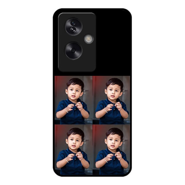 Oppo A79 5G Custom Glass Phone Case - 4 Image Holder Design