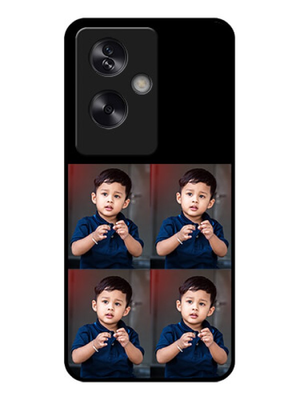 Custom Oppo A79 5G Custom Glass Phone Case - 4 Image Holder Design