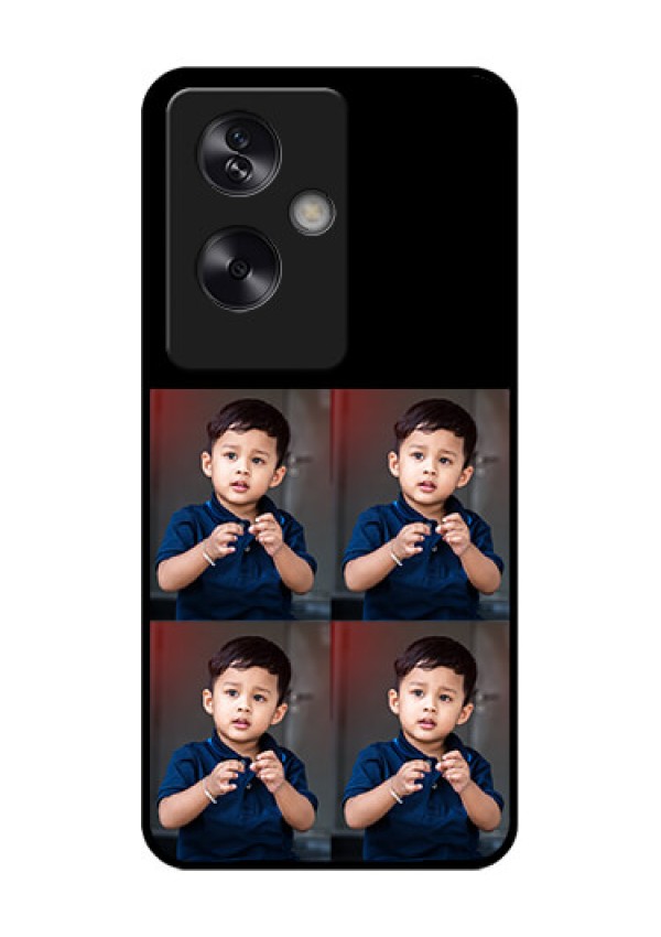 Oppo A79 5G Custom Glass Phone Case - 4 Image Holder Design