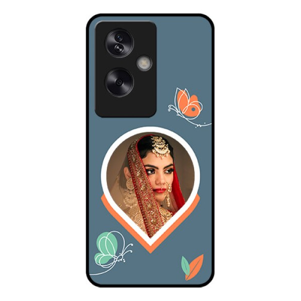 Oppo A79 5G Custom Glass Phone Case - Droplet Butterflies Design