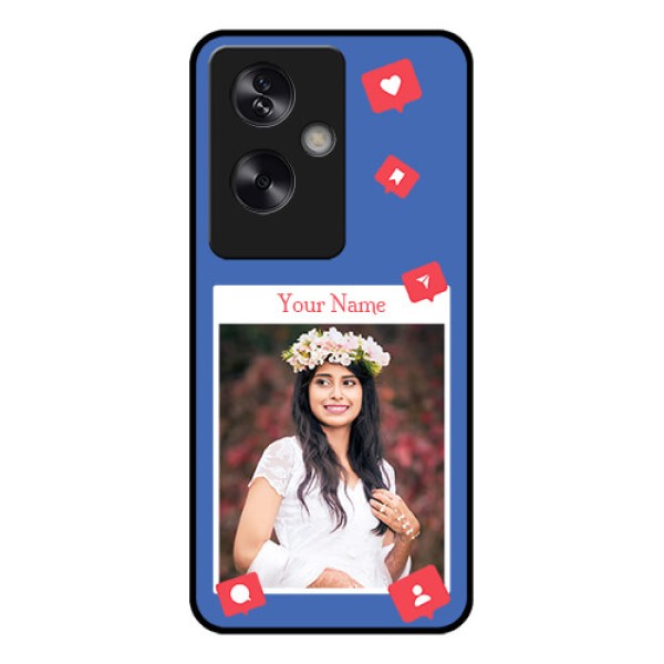 Oppo A79 5G Custom Glass Phone Case - Like Share And Comment Design Oppo A79 5G Custom Glass Phone Case - Like Share And Comment Design