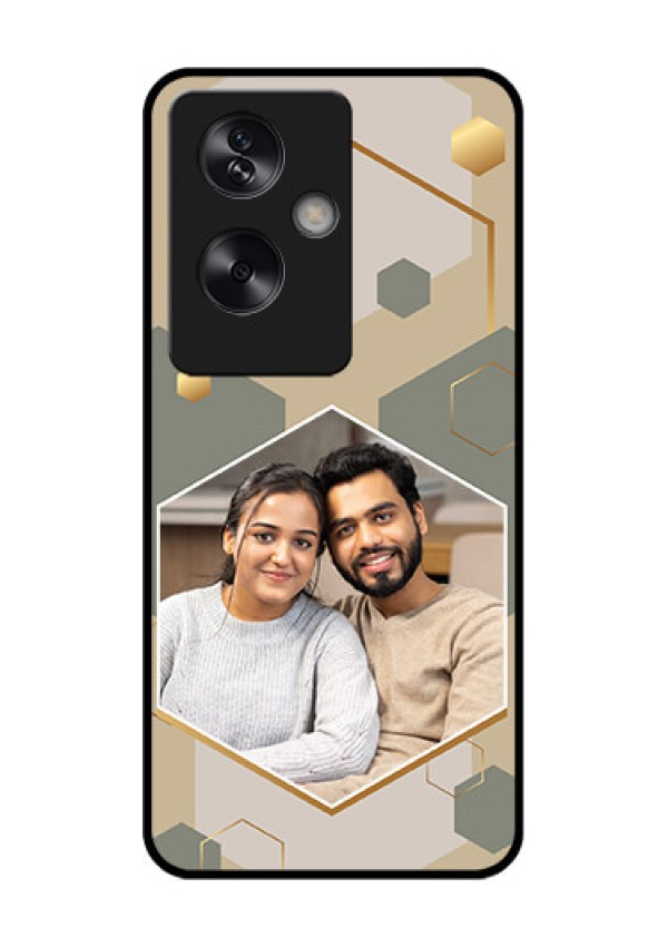 Oppo A79 5G Custom Glass Phone Case - Stylish Hexagon Pattern Design