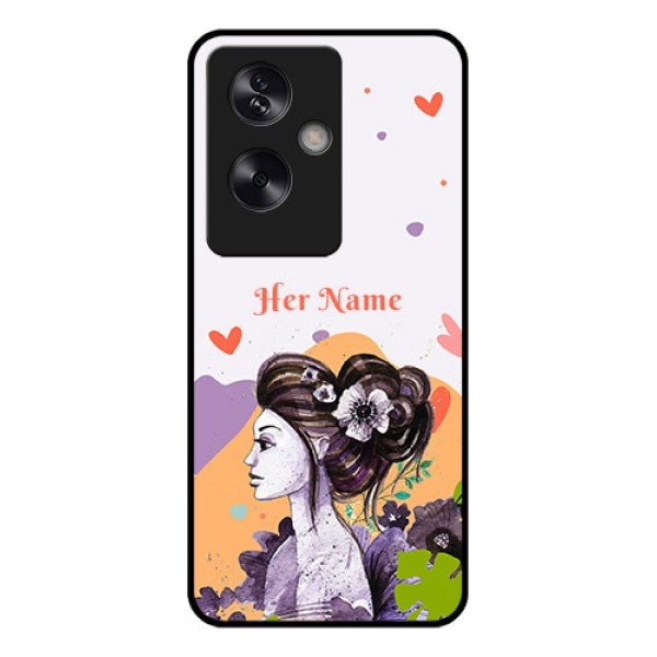 Oppo A79 5G Custom Glass Phone Case - Woman And Nature Design