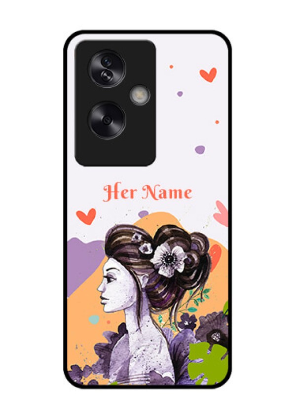 Oppo A79 5G Custom Glass Phone Case - Woman And Nature Design