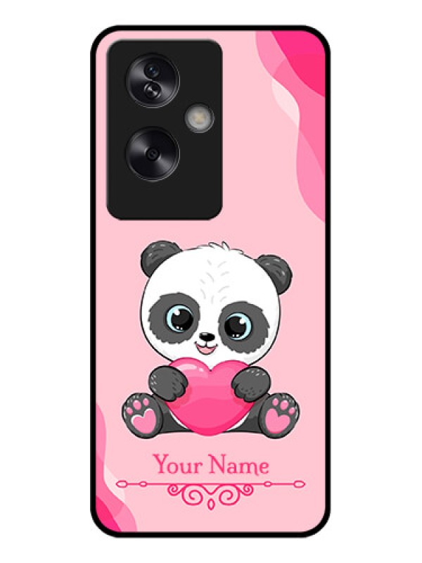 Custom Oppo A79 5G Custom Glass Phone Case - Cute Panda Design