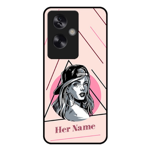 Oppo A79 5G Custom Glass Phone Case - Rockstar Girl Design