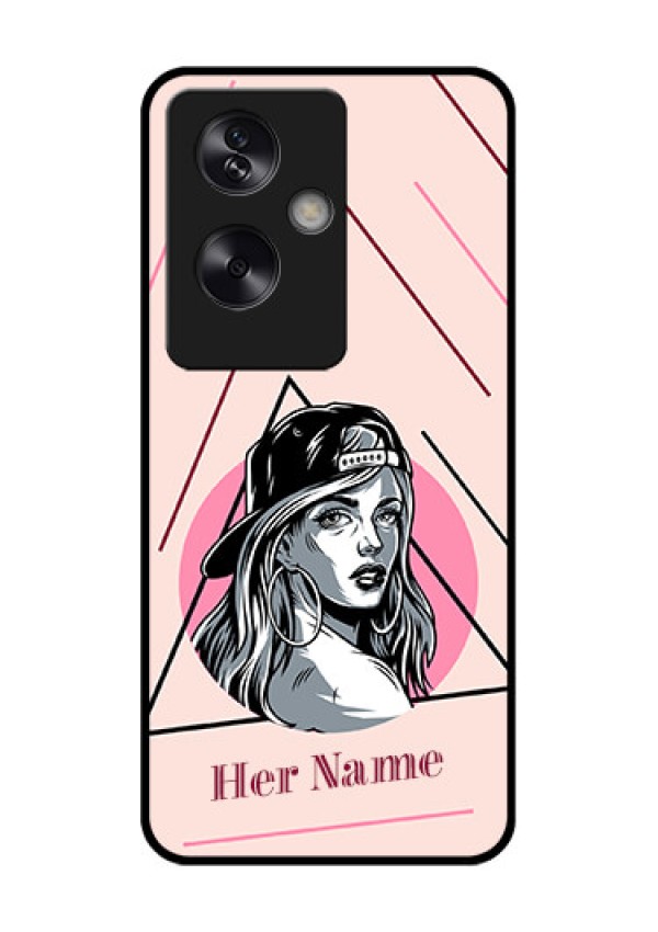 Oppo A79 5G Custom Glass Phone Case - Rockstar Girl Design