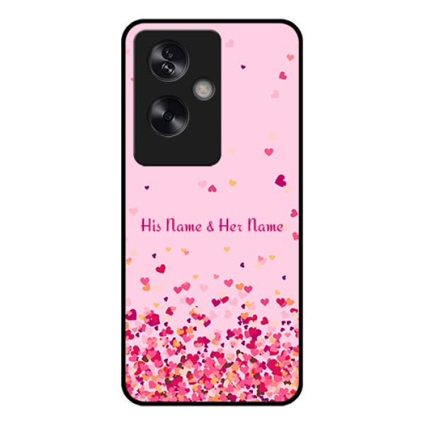 Oppo A79 5G Custom Glass Phone Case - Floating Hearts Design Oppo A79 5G Custom Glass Phone Case - Floating Hearts Design