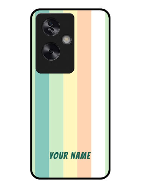 Custom Oppo A79 5G Custom Glass Phone Case - Multi - Colour Stripes Design