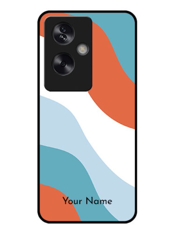 Custom Oppo A79 5G Custom Glass Phone Case - Coloured Waves Design