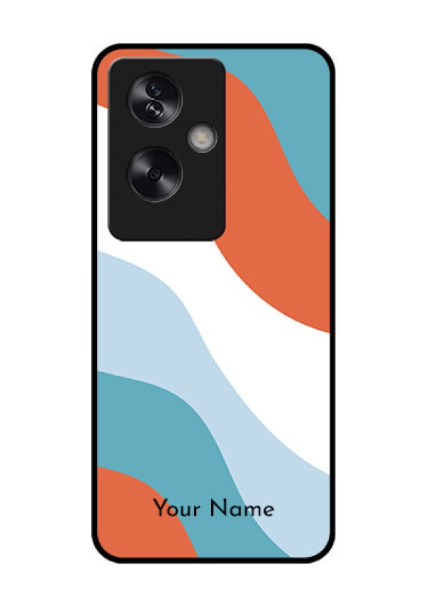 Oppo A79 5G Custom Glass Phone Case - Coloured Waves Design
