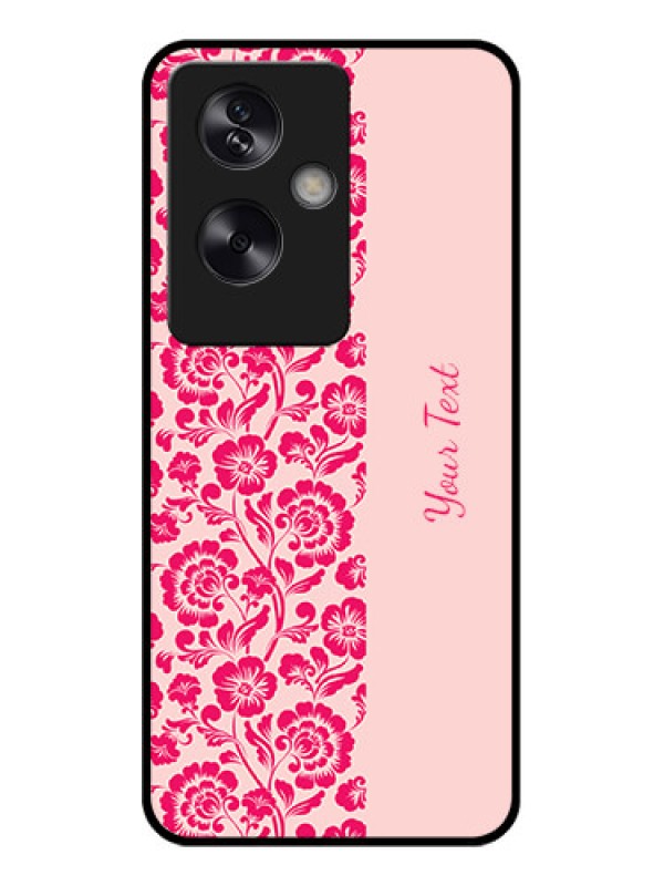 Custom Oppo A79 5G Custom Glass Phone Case - Attractive Floral Pattern Design