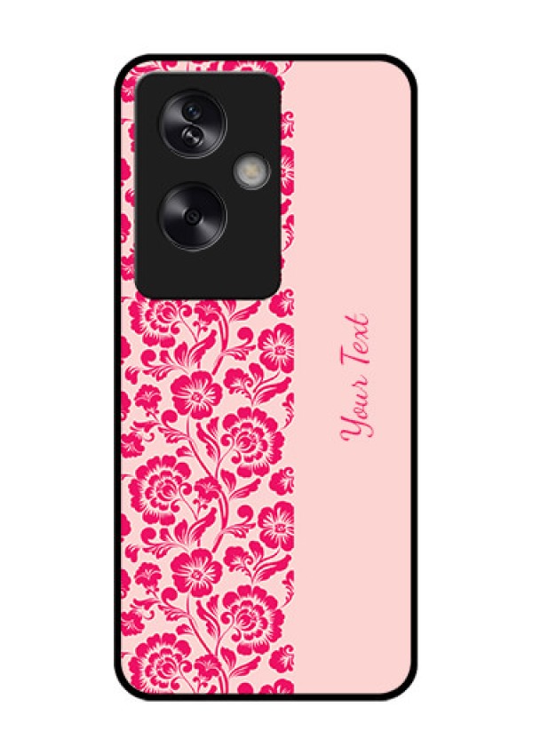 Oppo A79 5G Custom Glass Phone Case - Attractive Floral Pattern Design