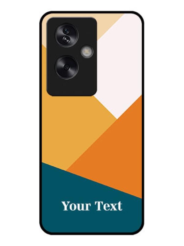 Custom Oppo A79 5G Custom Glass Phone Case - Stacked Multi - Colour Design