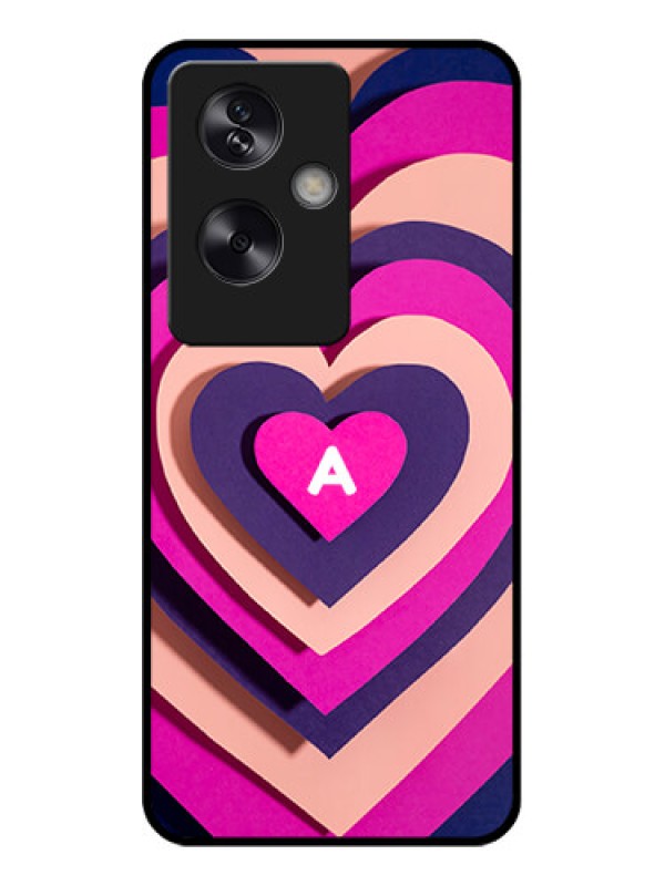 Custom Oppo A79 5G Custom Glass Phone Case - Cute Heart Pattern Design