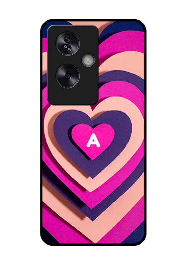 Oppo A79 5G Custom Glass Phone Case - Cute Heart Pattern Design