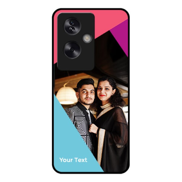 Oppo A79 5G Custom Glass Phone Case - Stacked Triple Colour Design