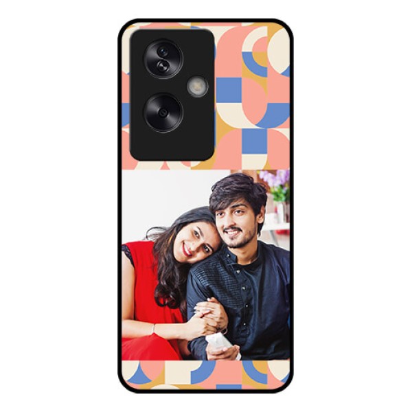 Oppo A79 5G Custom Glass Phone Case - Semi - Circle Maze Pattern Design