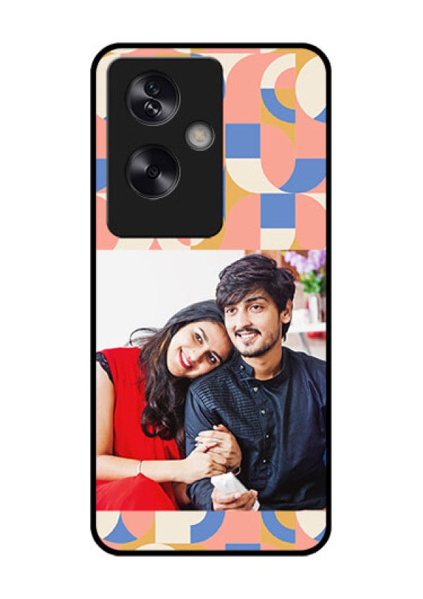 Oppo A79 5G Custom Glass Phone Case - Semi - Circle Maze Pattern Design