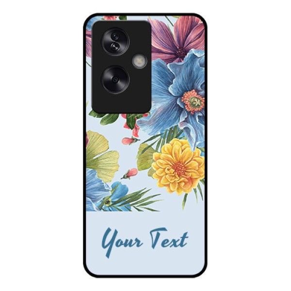 Oppo A79 5G Custom Glass Phone Case - Stunning Watercolored Flowers Painting Design Oppo A79 5G Custom Glass Phone Case - Stunning Watercolored Flowers Painting Design