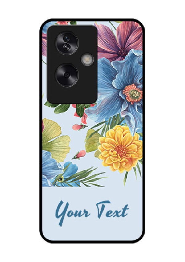Oppo A79 5G Custom Glass Phone Case - Stunning Watercolored Flowers Painting Design