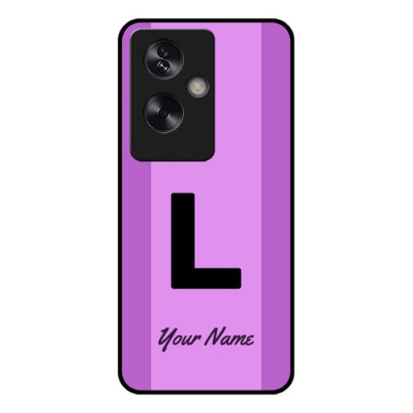 Oppo A79 5G Custom Glass Phone Case - Tricolor Custom Text Design