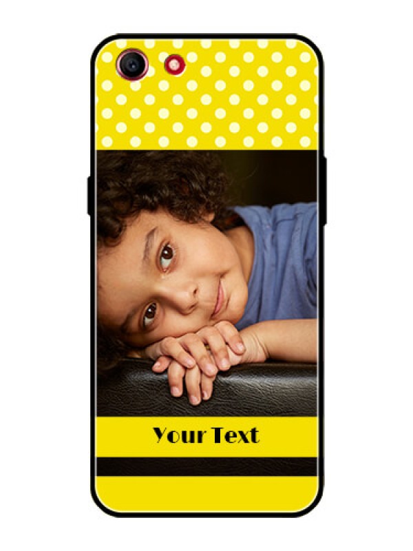 Custom Oppo A83 Custom Glass Phone Case  - Bright Yellow Case Design