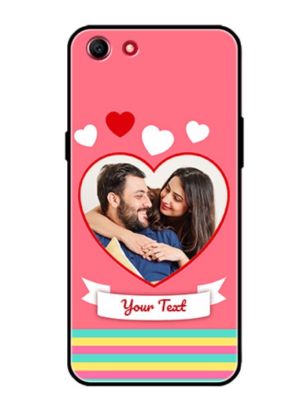 Custom Oppo A83 Photo Printing on Glass Case  - Love Doodle Design