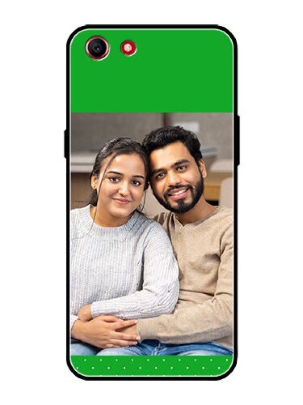 Custom Oppo A83 Personalized Glass Phone Case  - Green Pattern Design