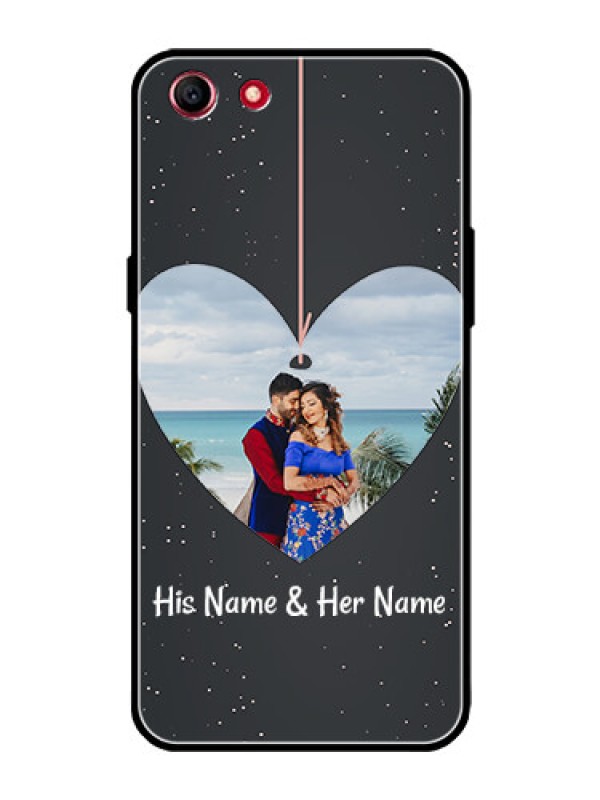 Custom Oppo A83 Custom Glass Phone Case  - Hanging Heart Design
