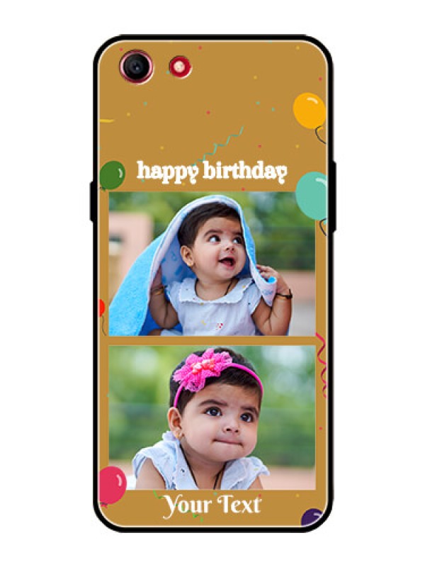 Custom Oppo A83 Personalized Glass Phone Case  - Image Holder with Birthday Celebrations Design