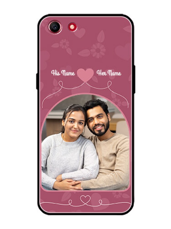 Custom Oppo A83 Photo Printing on Glass Case  - Love Floral Design