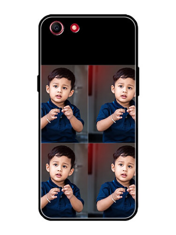 Custom Oppo A83 4 Image Holder on Glass Mobile Cover