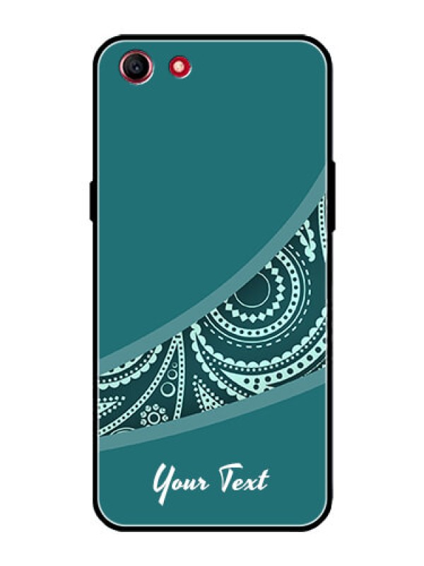 Custom Oppo A83 Photo Printing on Glass Case - semi visible floral Design
