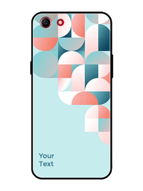 Custom Oppo A83 Custom Glass Phone Case - Stylish Semi-circle Pattern Design