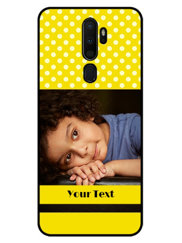 Custom Oppo A9 2020 Custom Glass Phone Case  - Bright Yellow Case Design