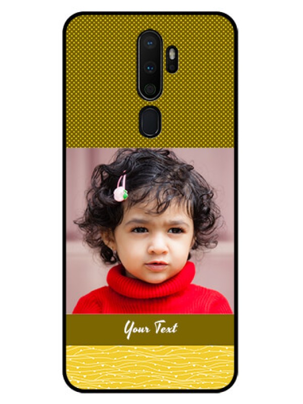 Custom Oppo A9 2020 Custom Glass Phone Case  - Simple Green Color Design