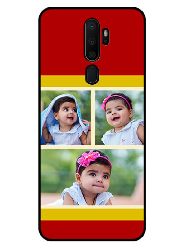 Custom Oppo A9 2020 Custom Glass Mobile Case  - Multiple Pic Upload Design