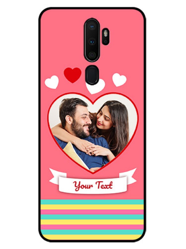 Custom Oppo A9 2020 Photo Printing on Glass Case  - Love Doodle Design