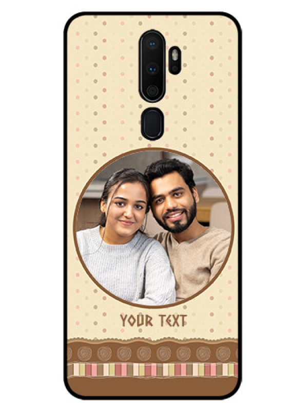 Custom Oppo A9 2020 Custom Glass Mobile Case  - Brown Dotted Mobile Case Design
