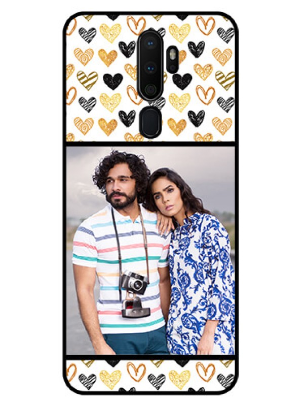 Custom Oppo A9 2020 Photo Printing on Glass Case  - Love Symbol Design