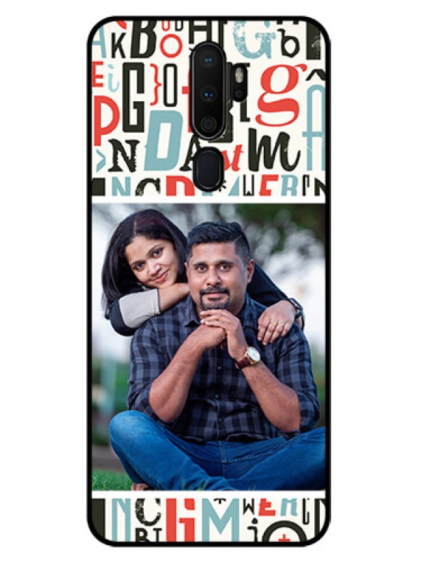Custom Oppo A9 2020 Personalized Glass Phone Case  - Alphabet Design