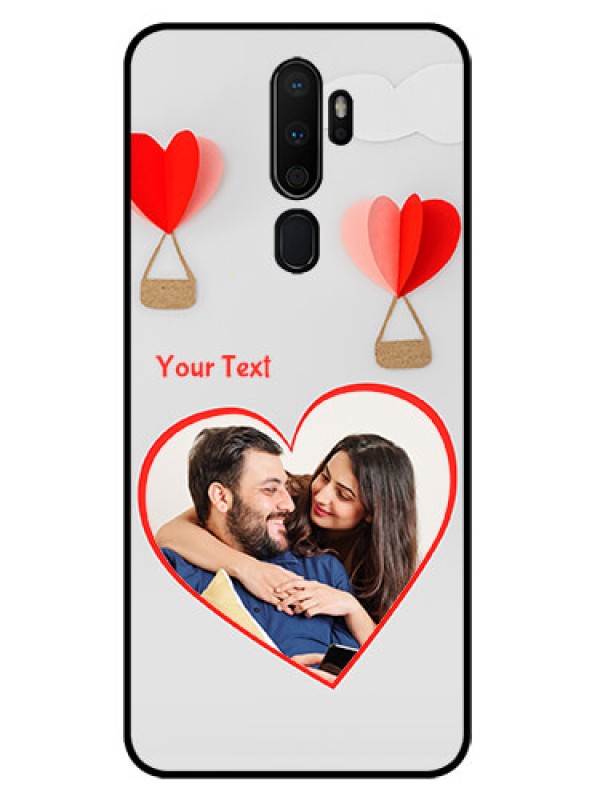 Custom Oppo A9 2020 Custom Glass Mobile Case  - Parachute Love Design