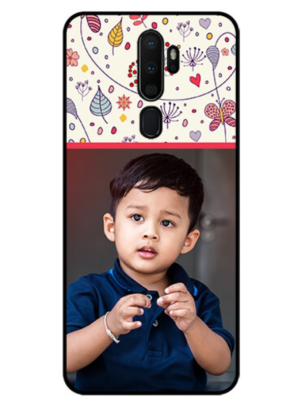 Custom Oppo A9 2020 Custom Glass Mobile Case  - Premium Floral Design