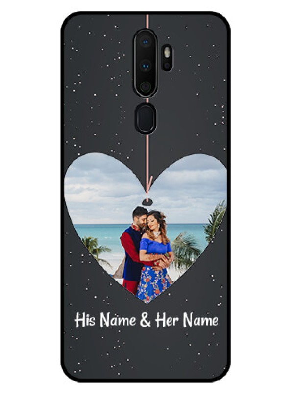 Custom Oppo A9 2020 Custom Glass Phone Case  - Hanging Heart Design