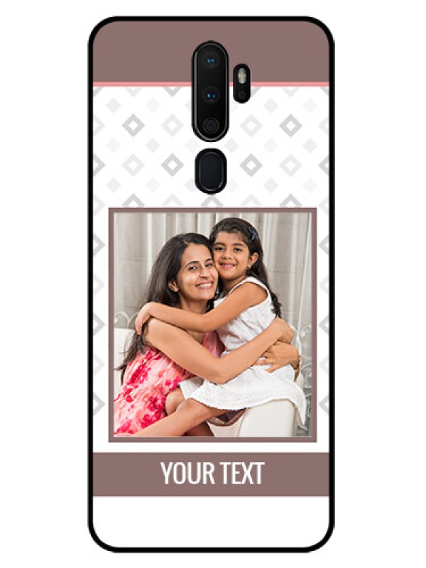 Custom Oppo A9 2020 Photo Printing on Glass Case  - Simple Diamond Design