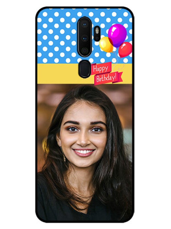 Custom Oppo A9 2020 Custom Glass Mobile Case  - Happy Birthday Design