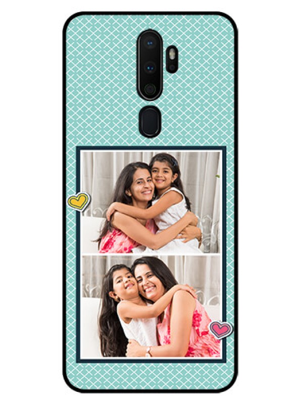 Custom Oppo A9 2020 Custom Glass Phone Case  - 2 Image Holder with Pattern Design