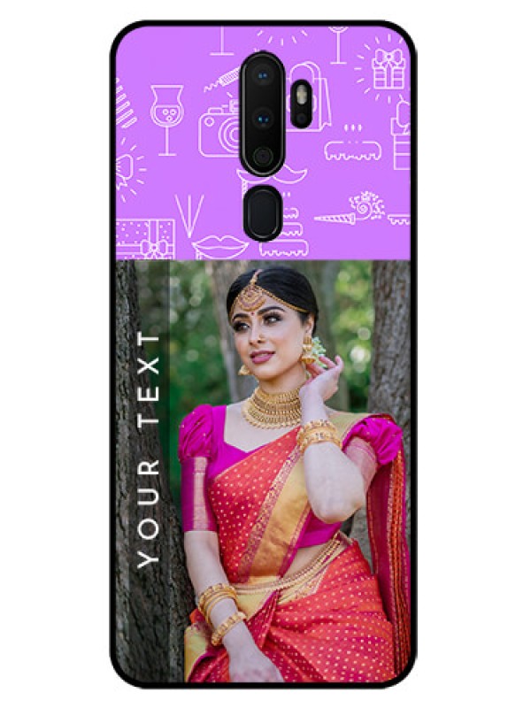 Custom Oppo A9 2020 Custom Glass Mobile Case  - Birthday Icons Design