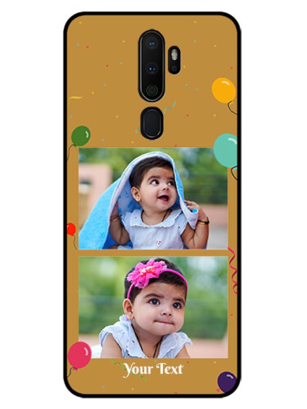Custom Oppo A9 2020 Personalized Glass Phone Case  - Image Holder with Birthday Celebrations Design